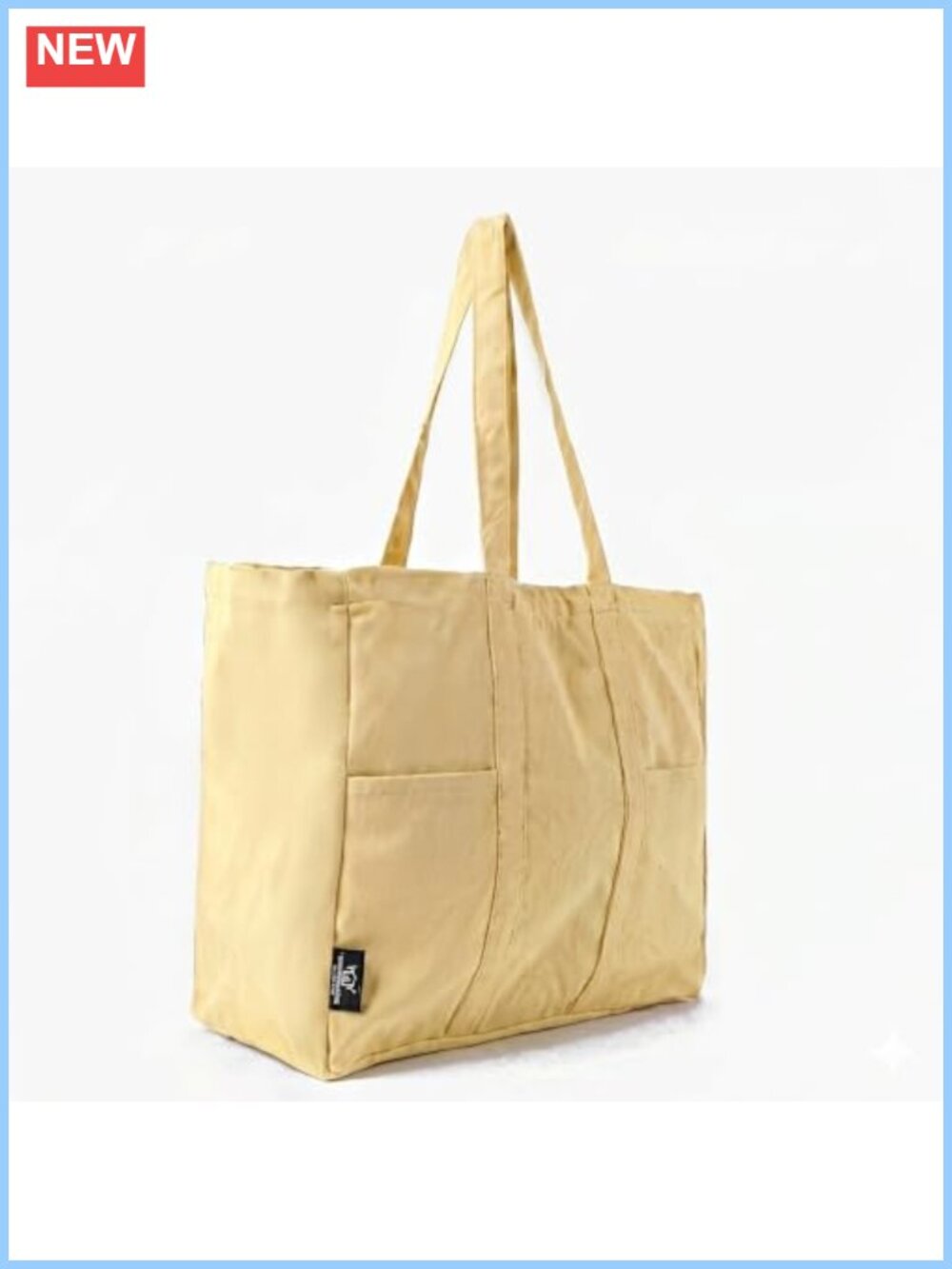 Cotton-Rich Multi-Purpose Utility Tote Bag Heavy-Duty Foldable Shopping Storage